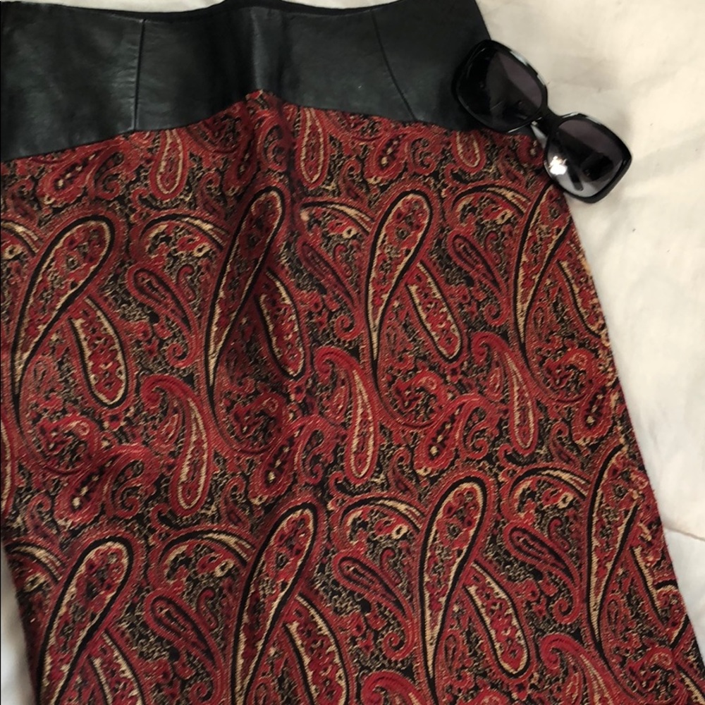 Red gold and black patter skirt